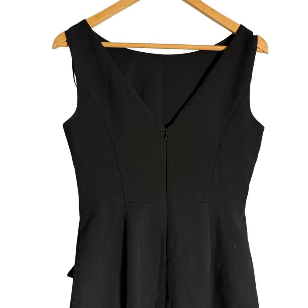 Eliza J Black Sleeveless Cascading-Ruffle Evening Maxi Formal Gown 4 - Picture 7 of 11